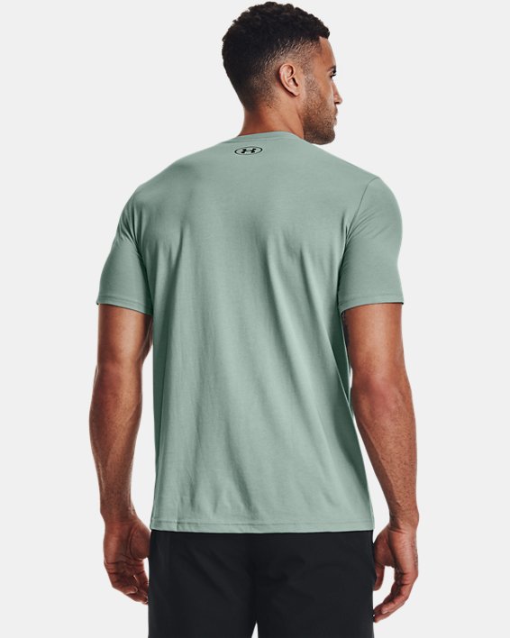 남성 UA 스포츠스타일 레프트 체스트 반팔 티셔츠 in Gray image number 1